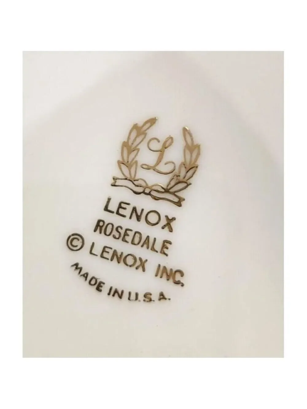 Lenox Rosedale Lunch Plate Made in USA Fine China Floral Pattern 8 Inch Diameter